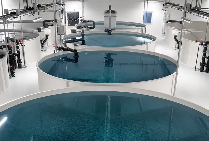 Aquaculture hatchery tanks