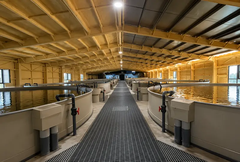 RAS fish farming aquaculture tanks