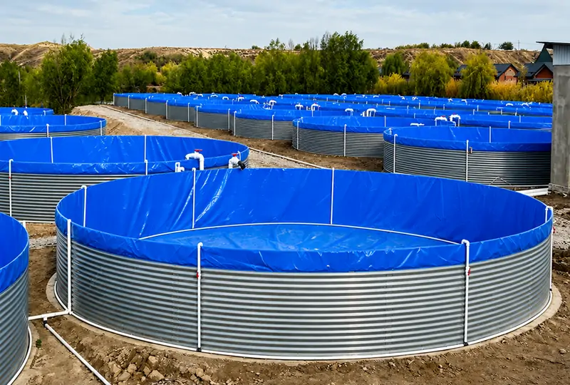 Galvanized Steel Aquaculture Tanks