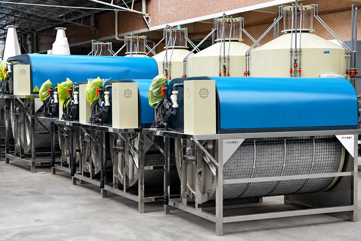 Multiple drum filter flow capacities