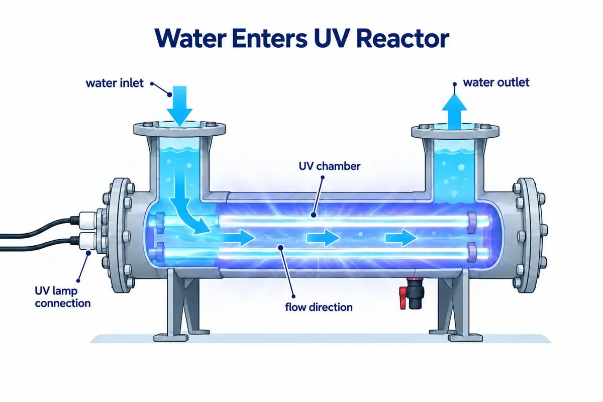 Water exposed to UV-C irradiation