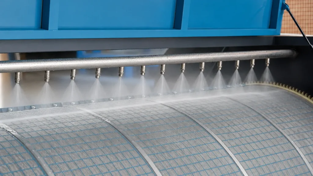 Automatic backwashing in a YUTANK drum filter