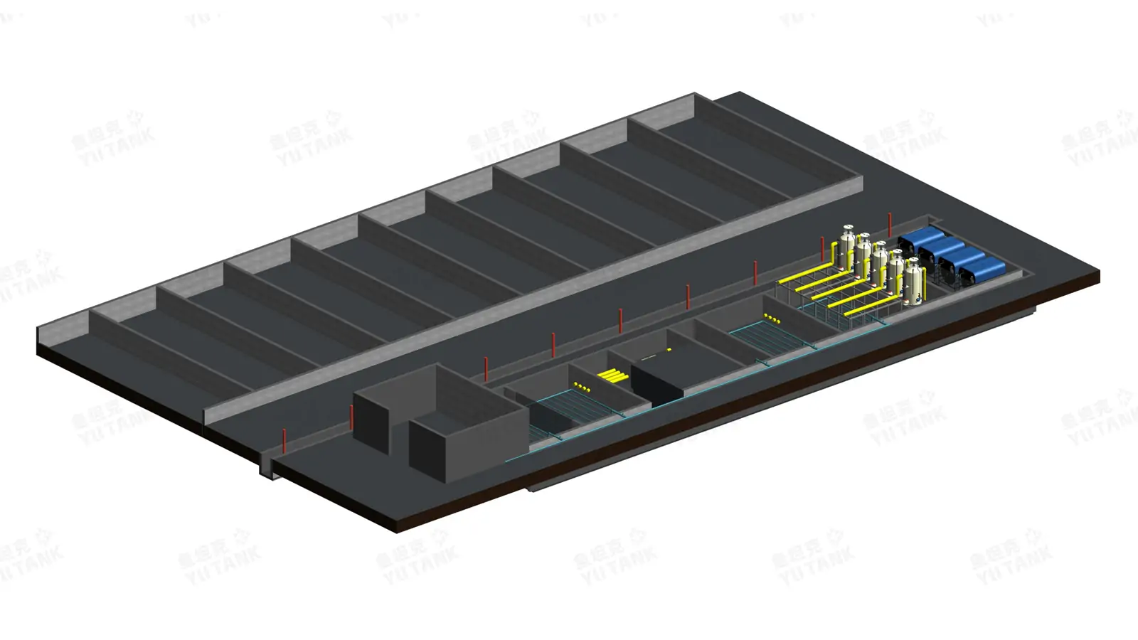 Design Drawings for the Tilapia Recirculating Aquaculture System (RAS) Retrofit Project in Riyadh, Saudi Arabia